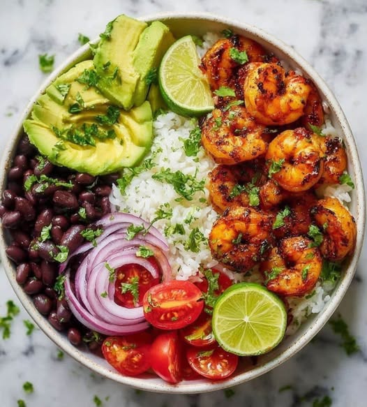 Shrimp rice bowl 🔥